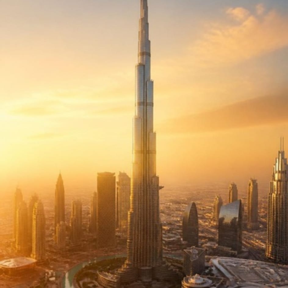 Skyline at sunset