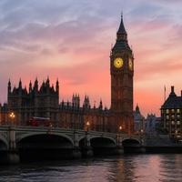 Clock tower and parliament on the Thames